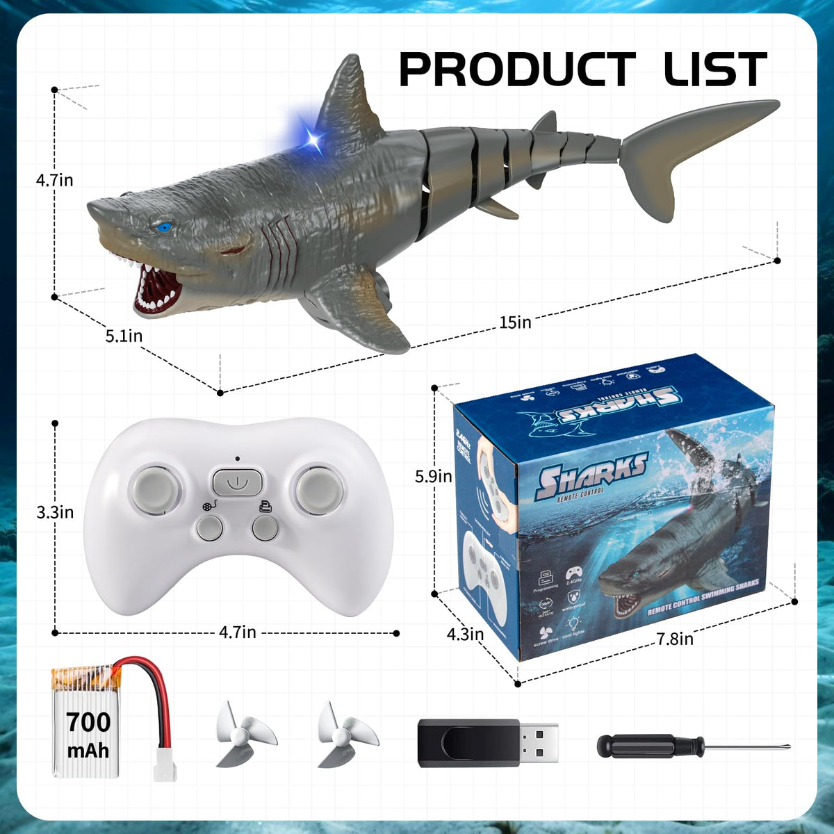 Flycites durable tail mount improves longevity in active water play.