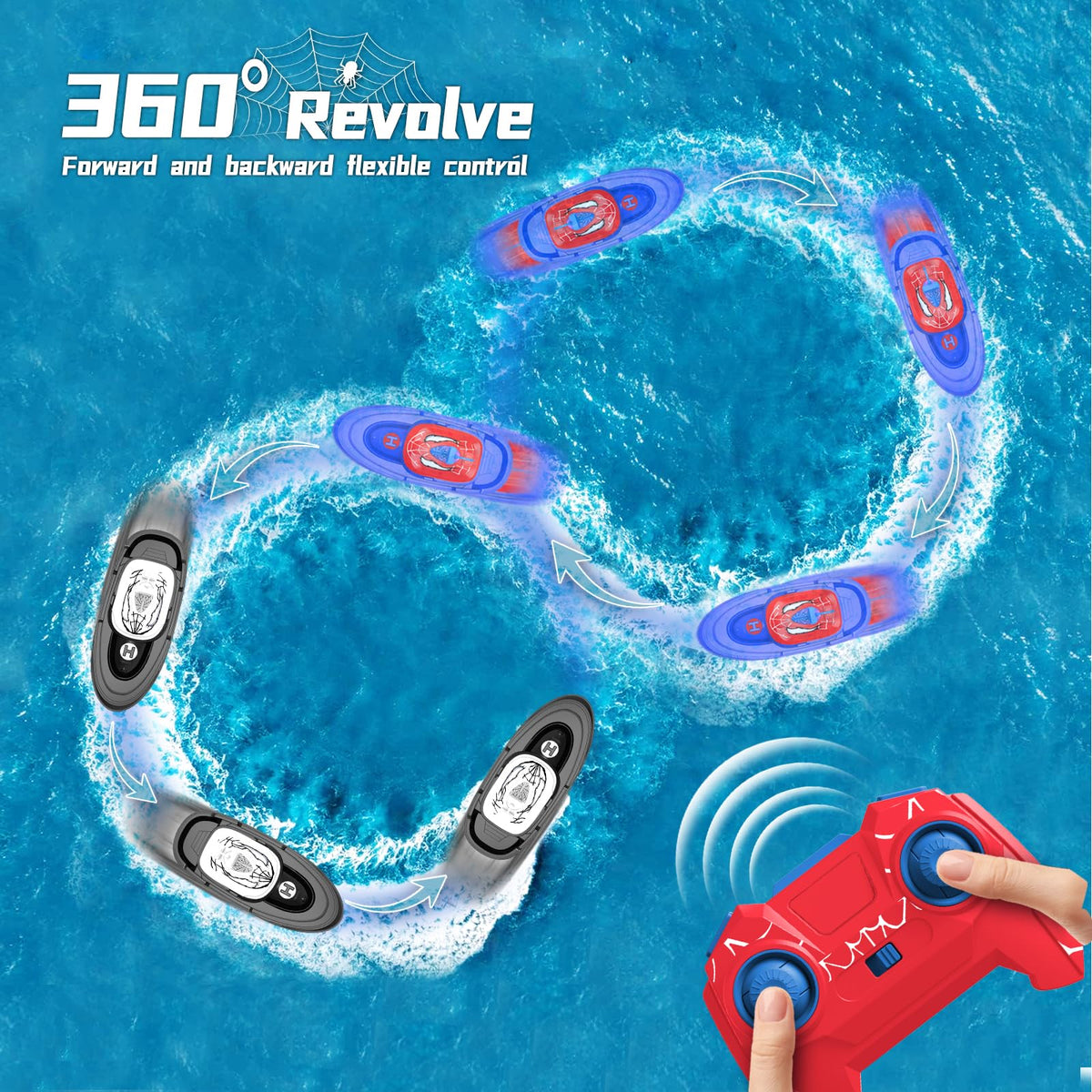 flycites RC Battle Boat LED lights improve night-time visibility