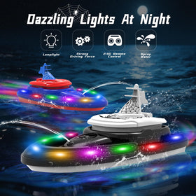 flycites RC Battle Boat water-spray cannons fuel action-packed chases