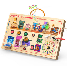 Flycoost My Busy Home kitchen controls promote fine motor skills through realistic play
