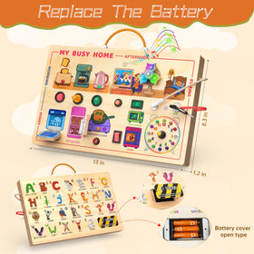 Flycoost My Busy Home learning clock supports time-tuning focus and sequencing