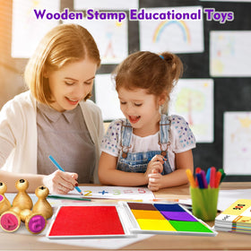 Flycoost preschool art and craft stamps enable creative stamping for cards and scrapbooks.