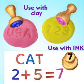 Flycoost wooden number stamps support early math practice with tactile counting and number formation.