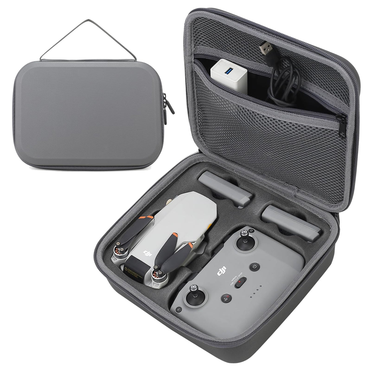 Flyekist DJI Mini 4K case front view with travel-ready design
