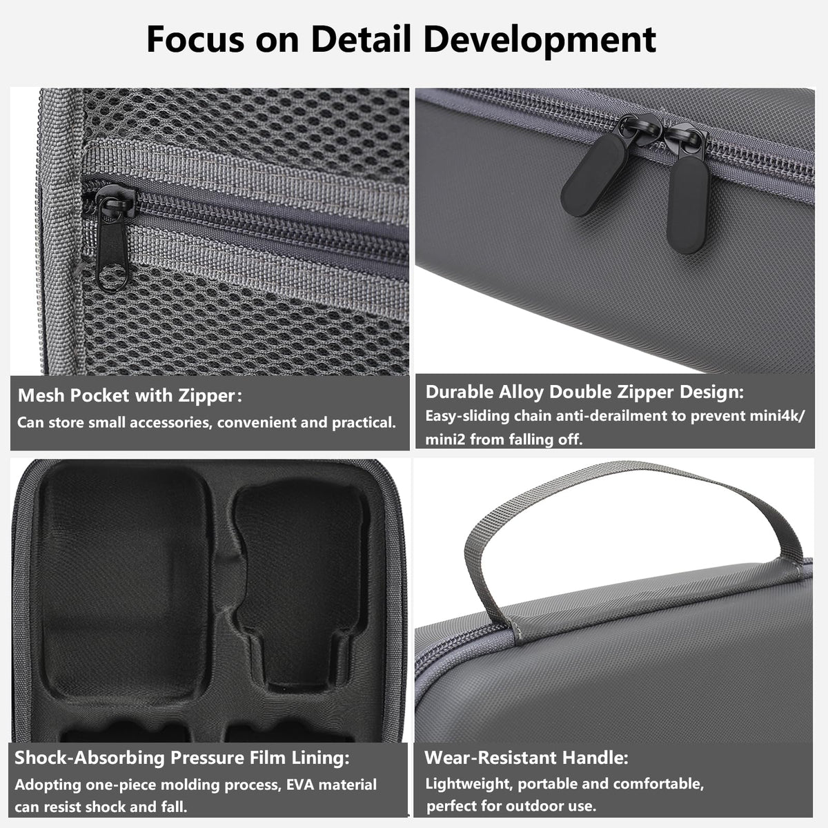 Flyekist DJI Mini 4K case inner compartments for drone and accessories