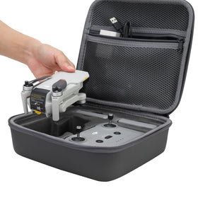 Flyekist DJI Mini 4K case opened tray showing precise fit