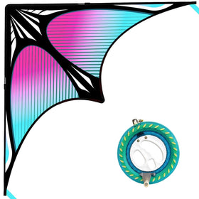 Flying Hoofer large beach kite in quick assembly for beginner-friendly setup.