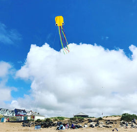 Flying Hoofer large octopus kite made of durable nylon for windy days