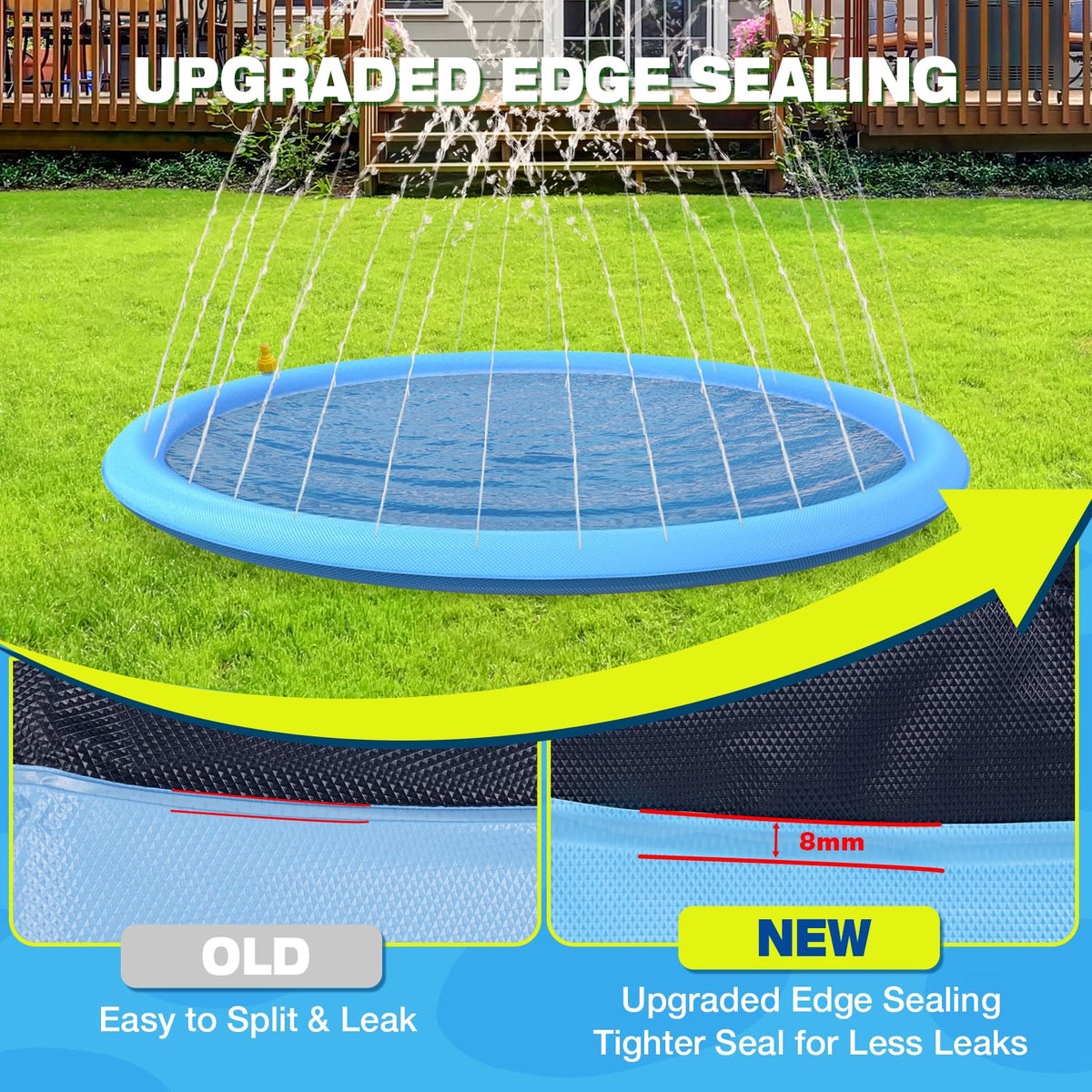 Flying Paws anti-slip textured surface prevents slips during dog play outdoors.