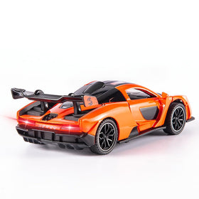 FLYKIRIN McLaren Senna orange finish close-up for display and tactile feel.