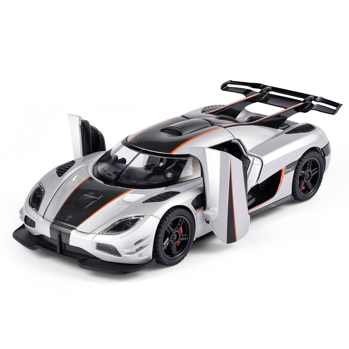 Flykirin Koenigsegg One diecast car with pull-back action for instant play