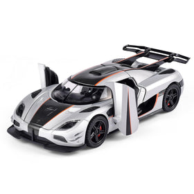 Flykirin Koenigsegg One diecast car with pull-back action for instant play