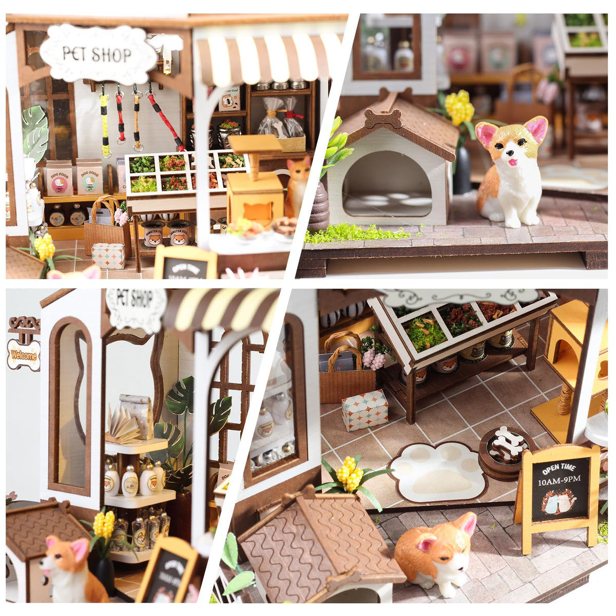 Flynova miniature house dimensions 7.8 by 5.9 by 6.1 inches.