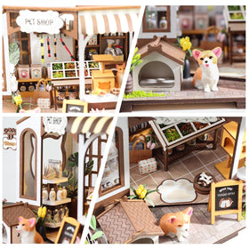 Flynova miniature house dimensions 7.8 by 5.9 by 6.1 inches.