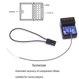 FlySky FS-BS6 gyroscope feature aiding automatic offset recovery in AFHDS2A systems