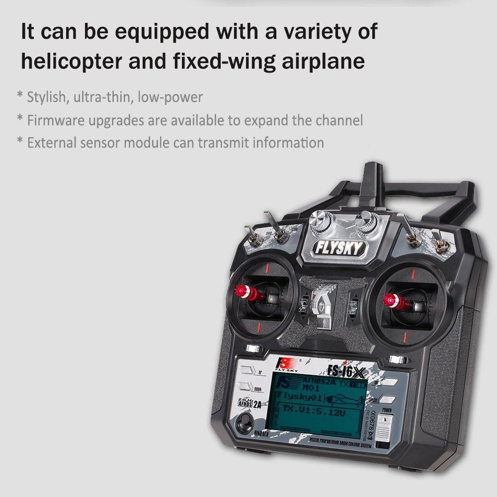 Flysky FS-i6X antenna high-gain enhances signal stability while reducing interference.