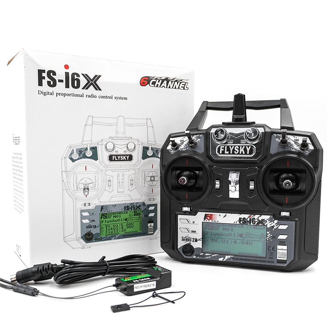 FLYSKY FS-i6X receiver upgrade cable assembly connects to FS-iA6B.