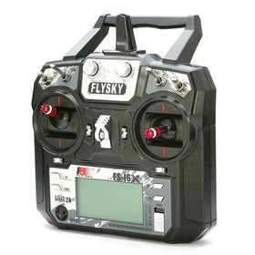 FLYSKY FS-i6X side controls enable quick one-handed adjustments.