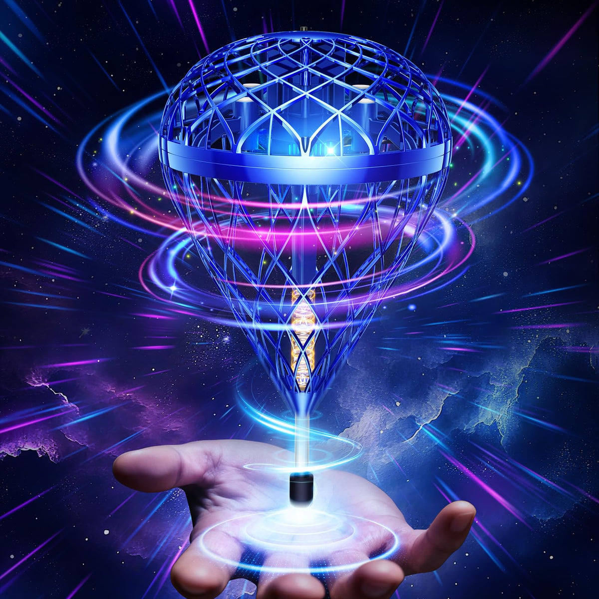 Flystars Cosmic Globe Flying Orb Ball with LED glow for dynamic indoor play