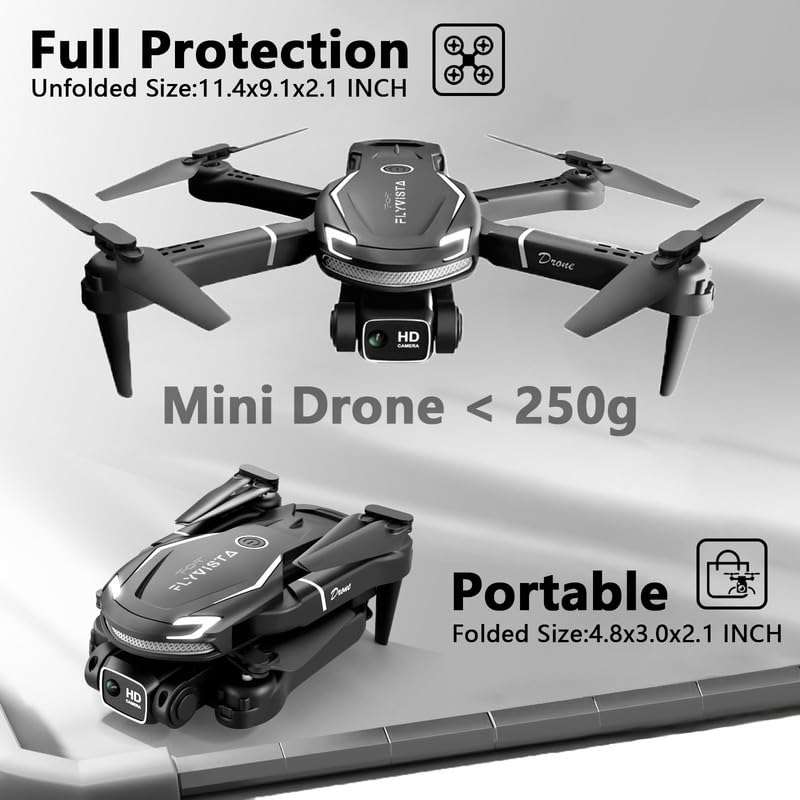 FLYVISTA Cool Mini Drone one-key takeoff/landing for easy starts