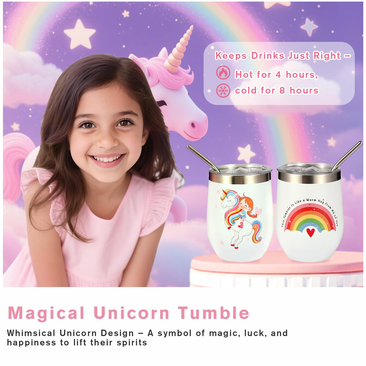 FNETDY unicorn mini backpack stores small treasures during home care.