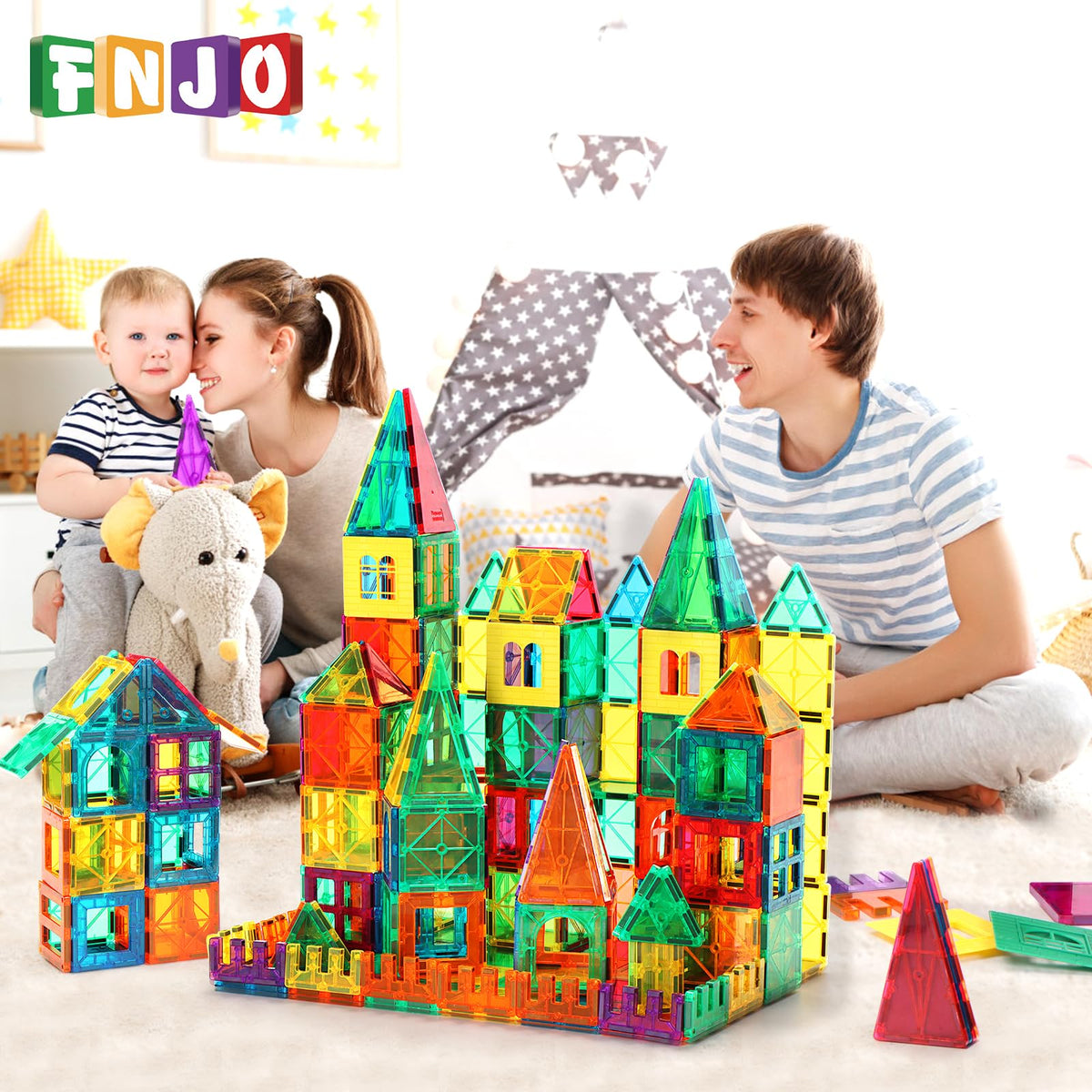 FNJO magnets close-up showing strong hold and safe rounded edges.