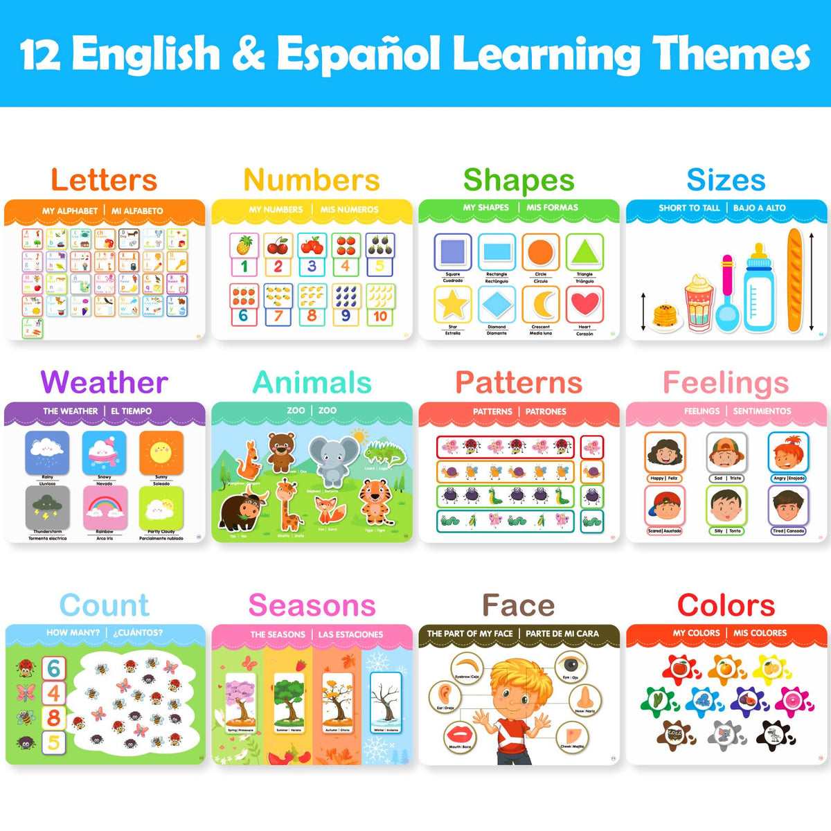 Foayex Spanish-English flash cards to boost early vocabulary.