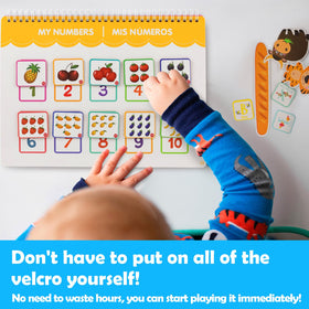 Foayex tear-resistant cardboard pages for durable toddler learning.