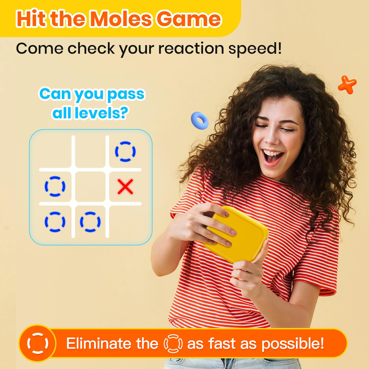 Hit the Moles action game tests speed and focus