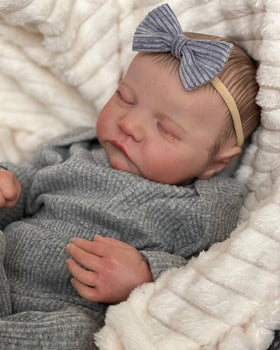 FOCKOF 17-inch reborn doll with soft vinyl body for lifelike play