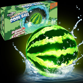 Focusport LED underwater ball glow for night swimming and pool games.
