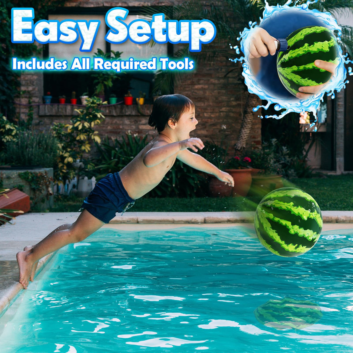 Focusport Underwater Ball dribble-passing action supports versatile pool games.