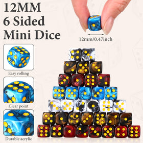 Foilswirl acrylic dice with smooth surface for consistent rolls
