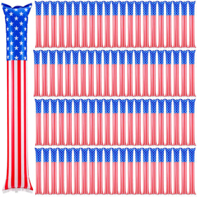 Foilswirl American flag cheer stick in blue, white, red energizes fans during games.