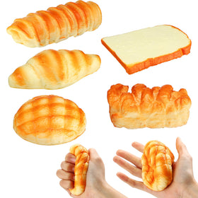Foilswirl bread stress toy toast slice offers soft texture for calming squeezes and focus.
