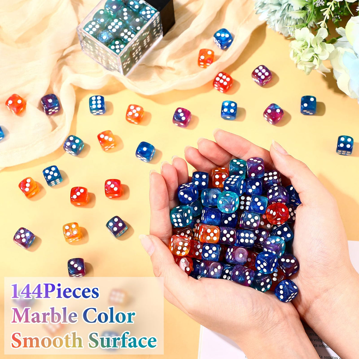 Foilswirl classroom dice support math activities and group play.
