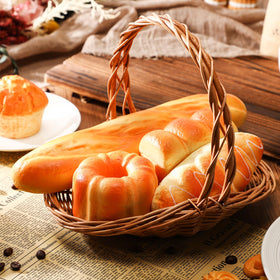 Foilswirl honey concave bread stress toy—soft, squeezable, great for focus