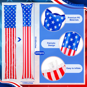  Foilswirl inflatable thunder stick with USA flag boosts stadium chants.
