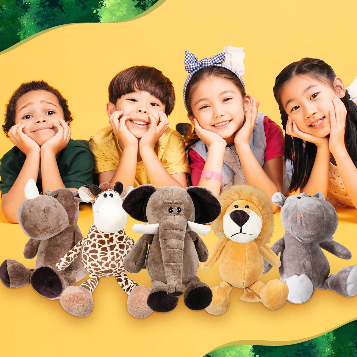 Foilswirl Safari Tiger plush—snug fabric, easy care for busy families.