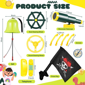 Foilswirl telephone toy encourages social role play on the playground.
