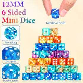 Foilswirl transparent storage box keeps dice organized.