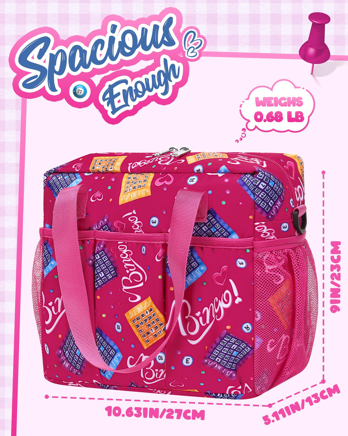 FOKDUVB bingo bag detachable shoulder strap for versatile carrying options