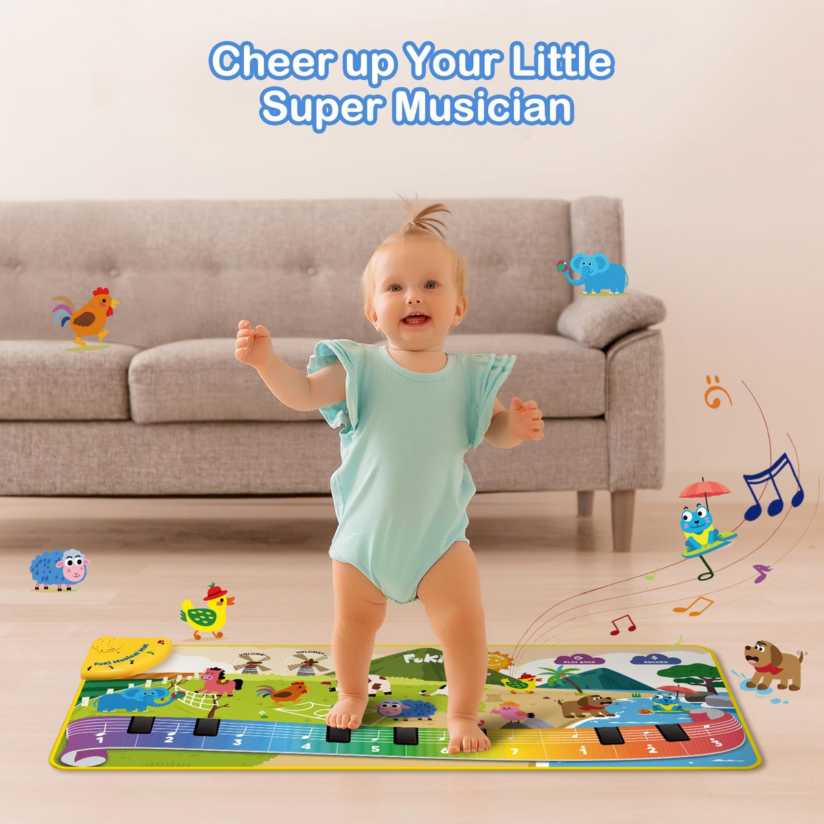 Foki mat suitable for ages 3 months to 5 years.