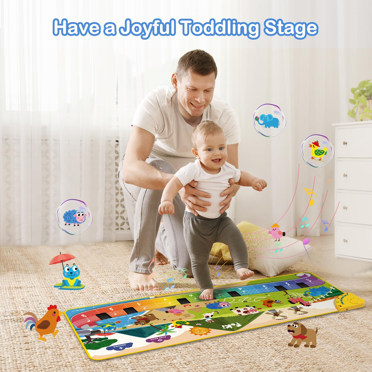 Foki mat’s anti-slip surface and durable materials ensure safe play.