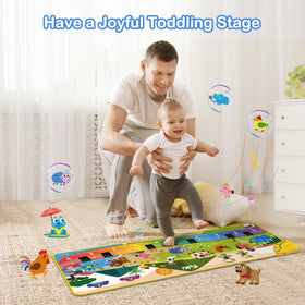 Foki mat’s anti-slip surface and durable materials ensure safe play.