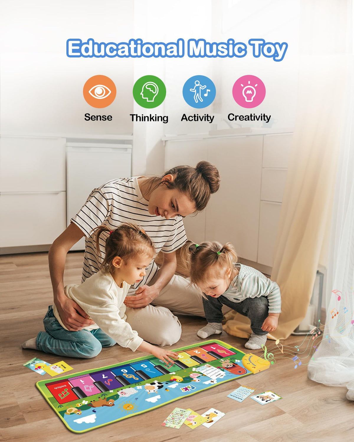 Foki anti-slip soft material keeps little feet safe during dancing.