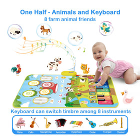 Foki Piano Mats 3-in-1 design supports shared, interactive musical exploration.