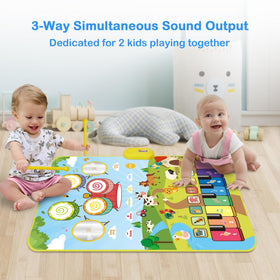 Foki Piano Mats showcases instrument and drum options for creative play.