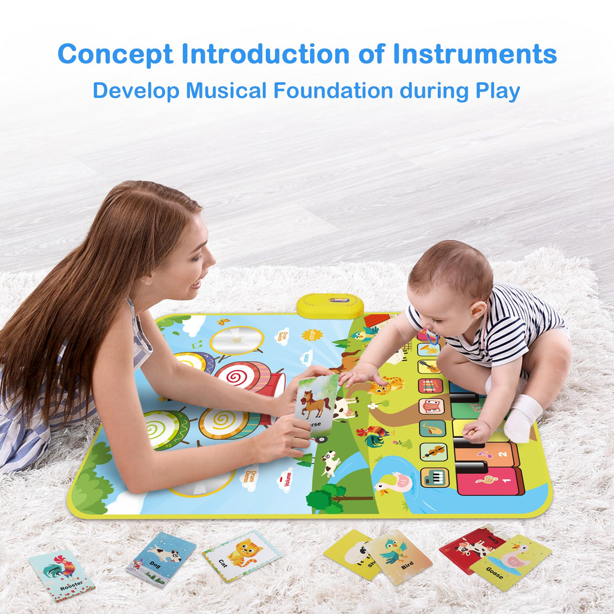 Foki Piano Mats folds compactly for easy storage after play.