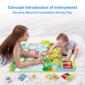 Foki Piano Mats folds compactly for easy storage after play.